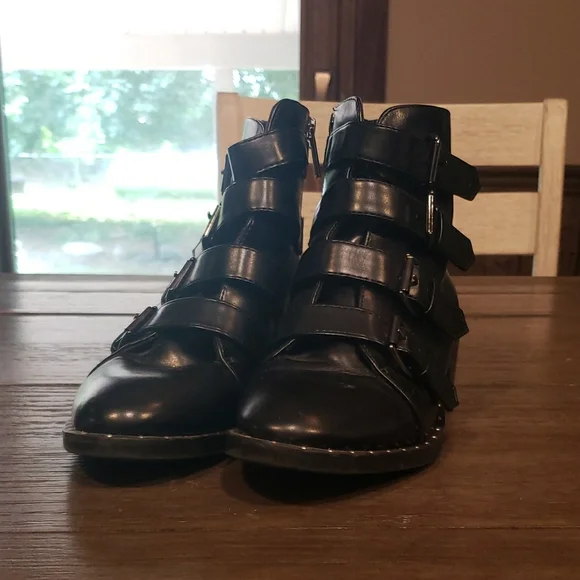 a new day Black Combat Moto Boots - Picture 5 of 5